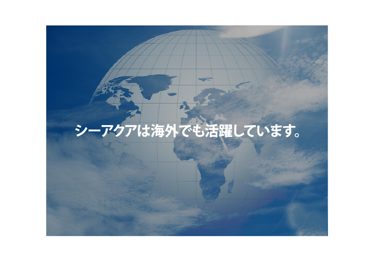 シーアクアは海外でも活躍しています