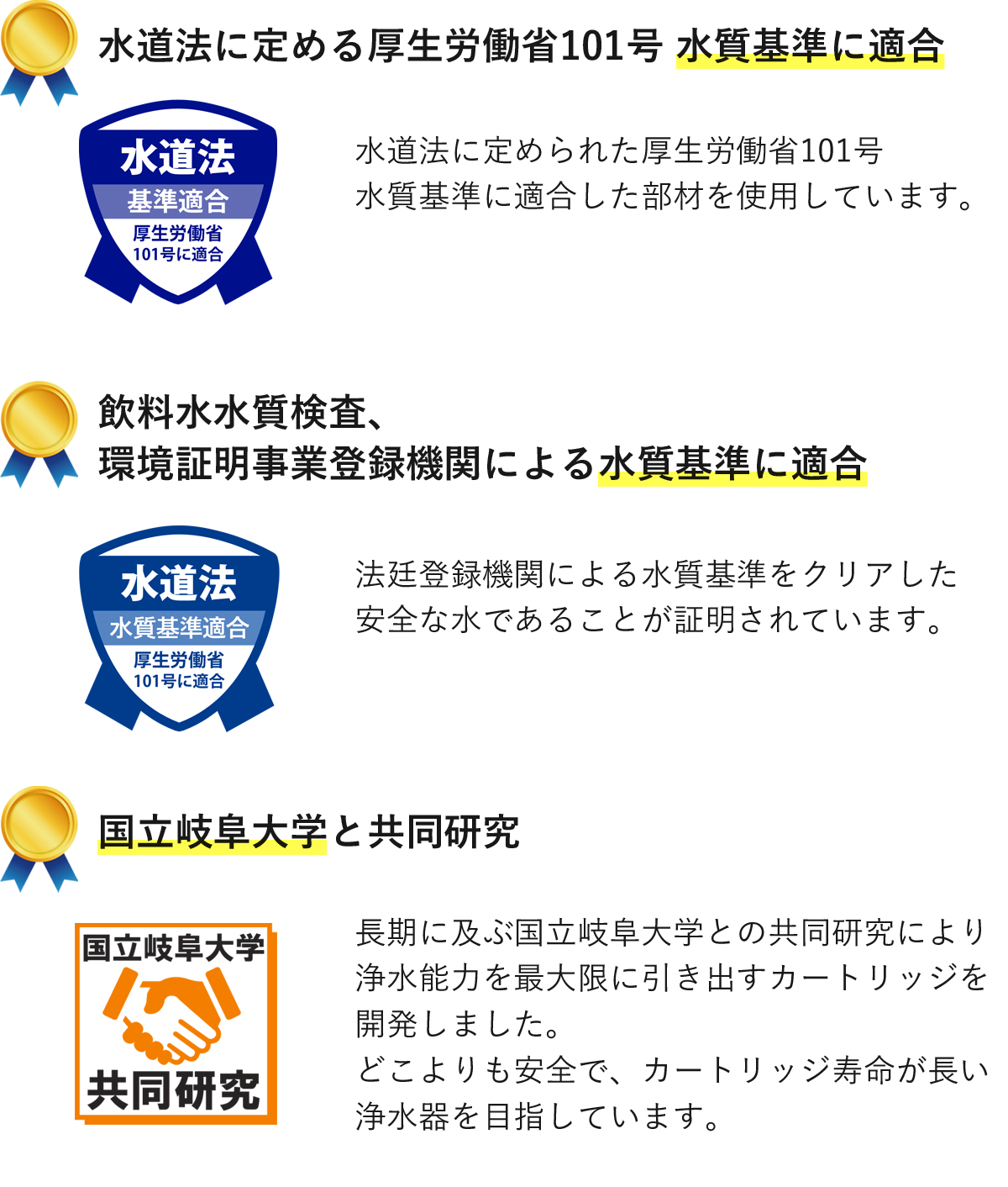水道法基準クリア